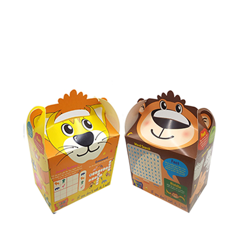 Load image into Gallery viewer, Safari Bizzi Kids Takeaway Boxes &amp; Animal Activity Pack Monkey/Lion (Case of 200)
