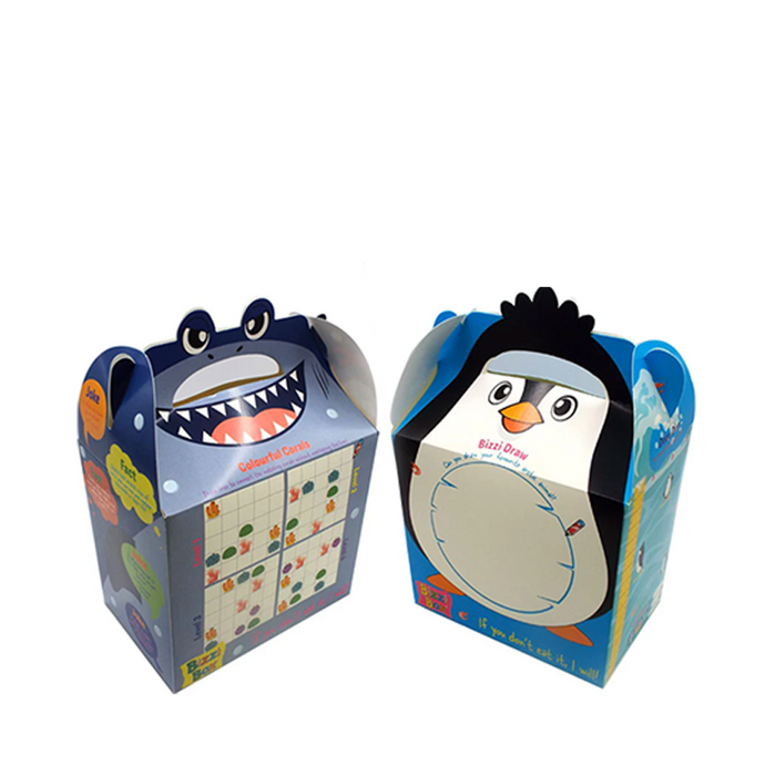 Ocean Bizzi Kids Takeaway Boxes Shark/Penguin (Case of 200)