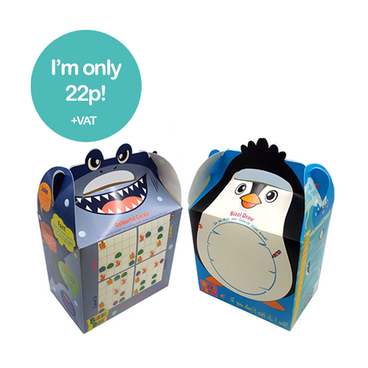 Ocean Bizzi Kids Takeaway Boxes Shark/Penguin (Case of 200)