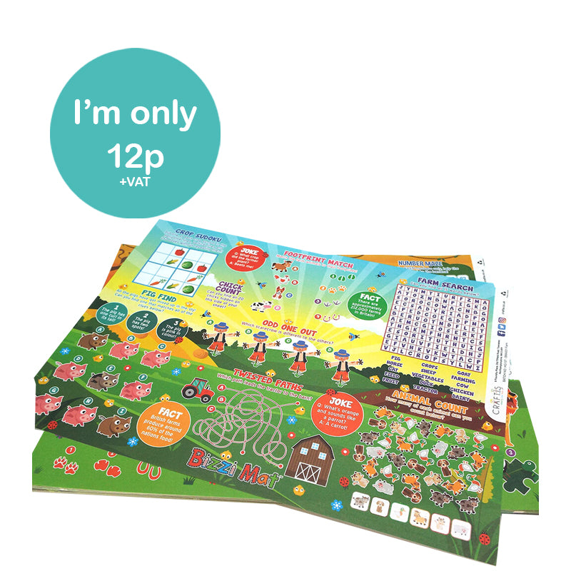 Load image into Gallery viewer, Bizzi Kids A4 Menu Mats Pet/Farm/Safari/Zoo (Case of 500)
