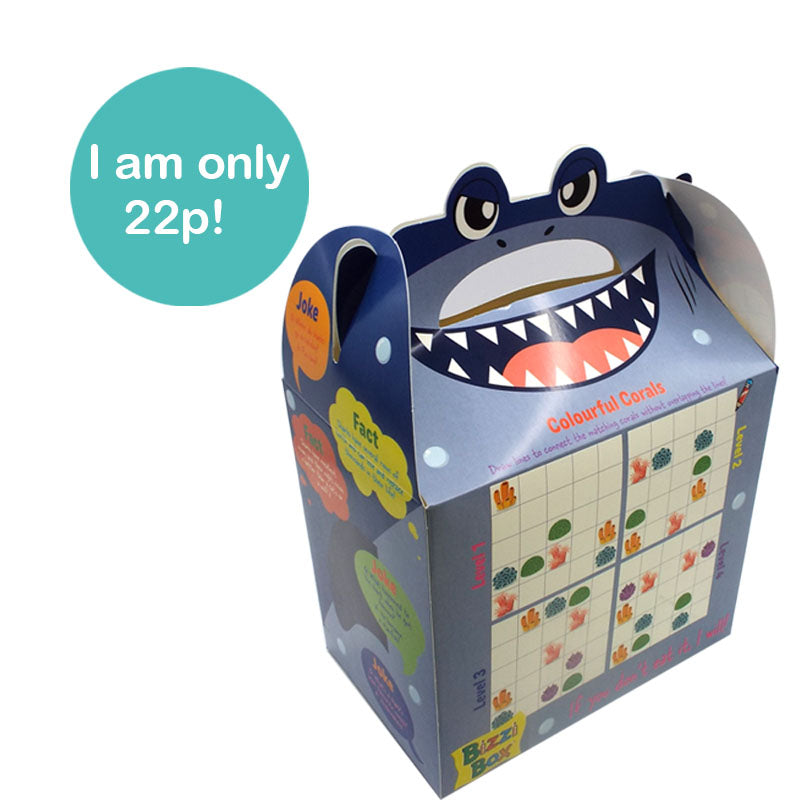 Load image into Gallery viewer, Ocean Bizzi Kids Takeaway Boxes Shark/Penguin (Case of 200)
