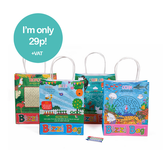 Bizzi Kids Takeaway Bags Tropical/Garden/Ocean/Woodland (Case of 200)