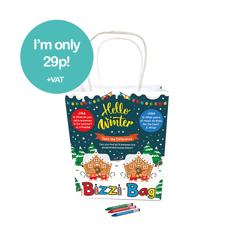 Load image into Gallery viewer, Hello Winter Bizzi Kids Takeaway Bags (Case of 200)
